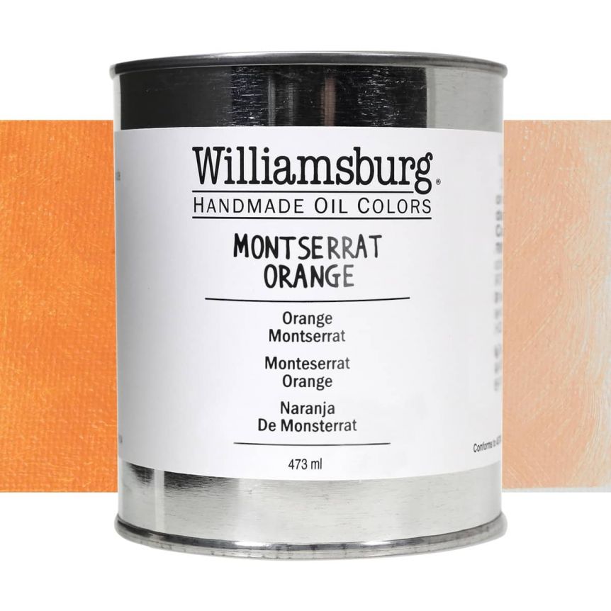 Williamsburg Handmade Oil Paint - Montserrat Orange, 473ml