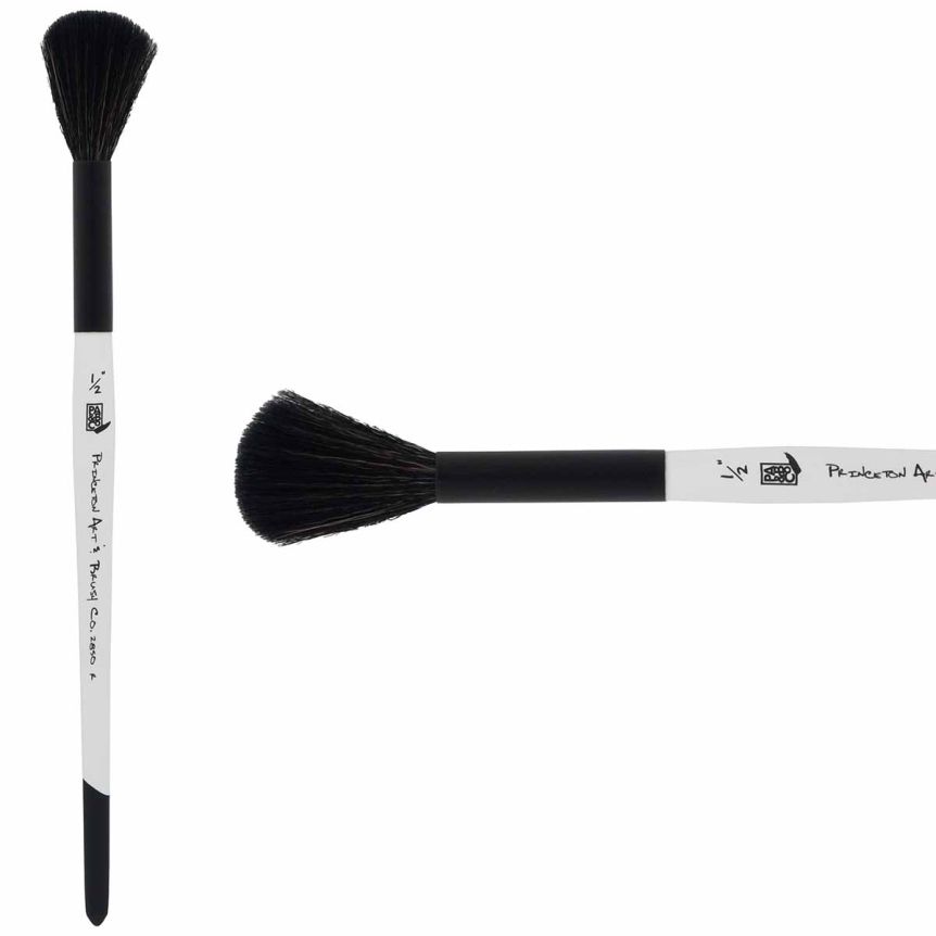 Princeton Mop Series 2850 Goat Brush - Round Mop, Short Handle, Size 1/2"