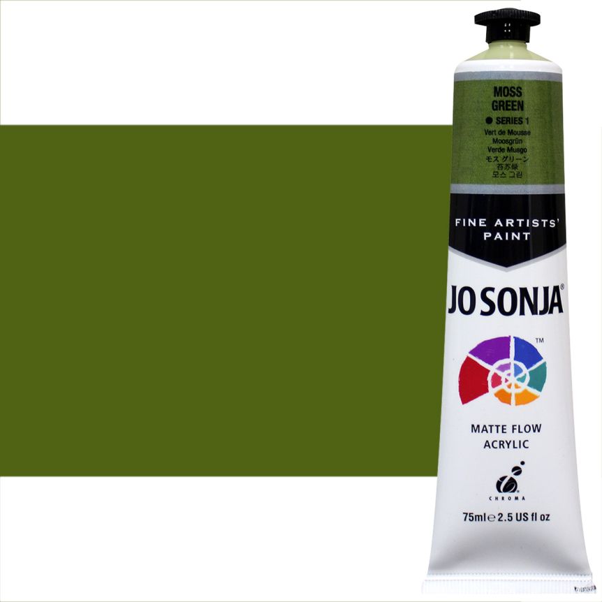 Jo Sonja Matte Acrylic - Moss Green, 75ml Tube