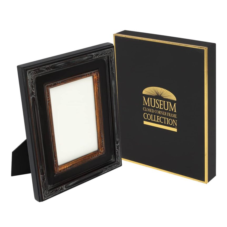 Museum Collection Nouveau Tabletop Frame Black with Gold Accent 4" x 6"