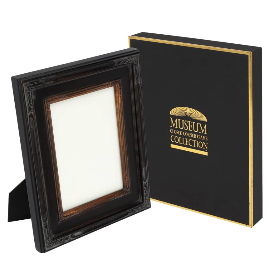 Museum Collection Nouveau Tabletop Frame Black with Gold Accent 5" x 7"