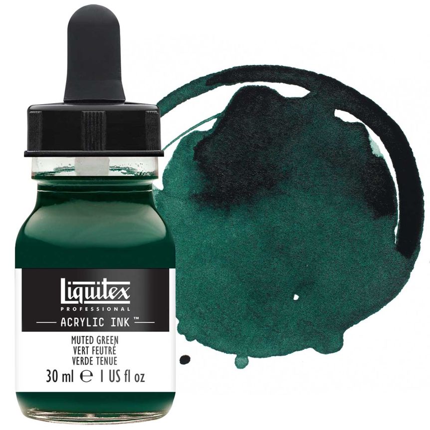 Liquitex Acrylic Ink - Muted Green, 30ml Bottle