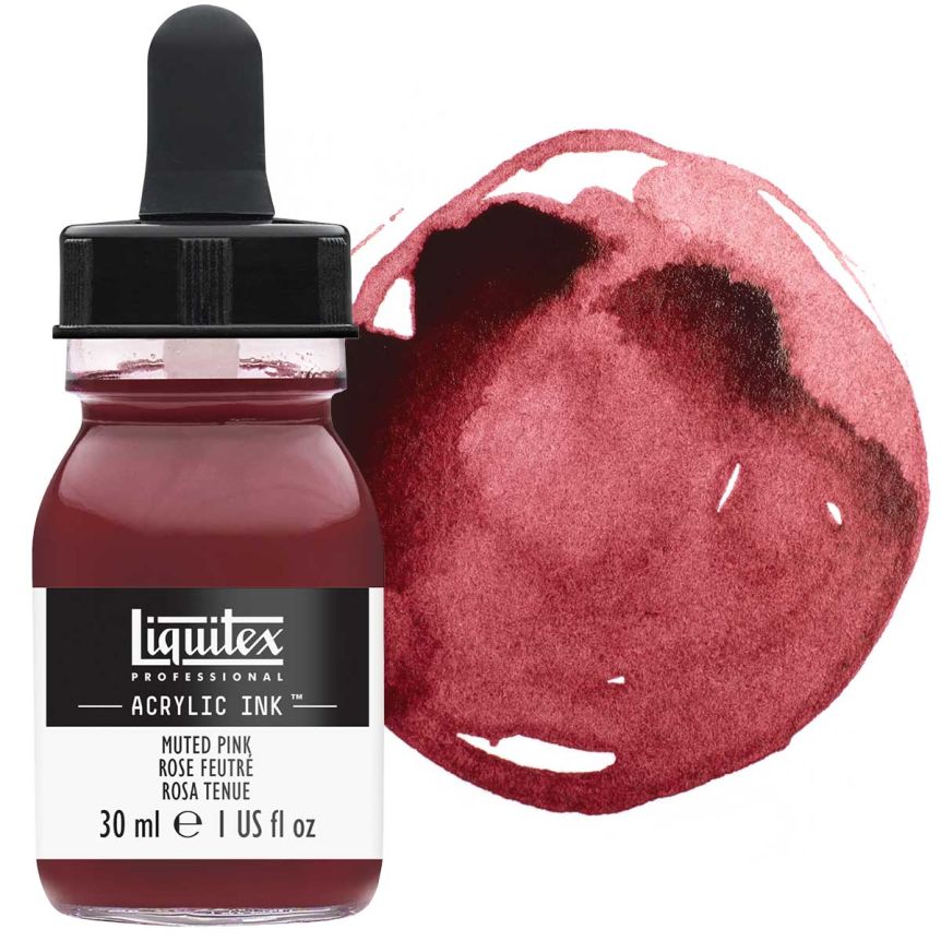 Liquitex Acrylic Ink - Muted Pink, 30ml Bottle