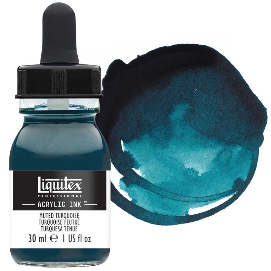 Liquitex Acrylic Ink - Muted Turquoise, 30ml Bottle