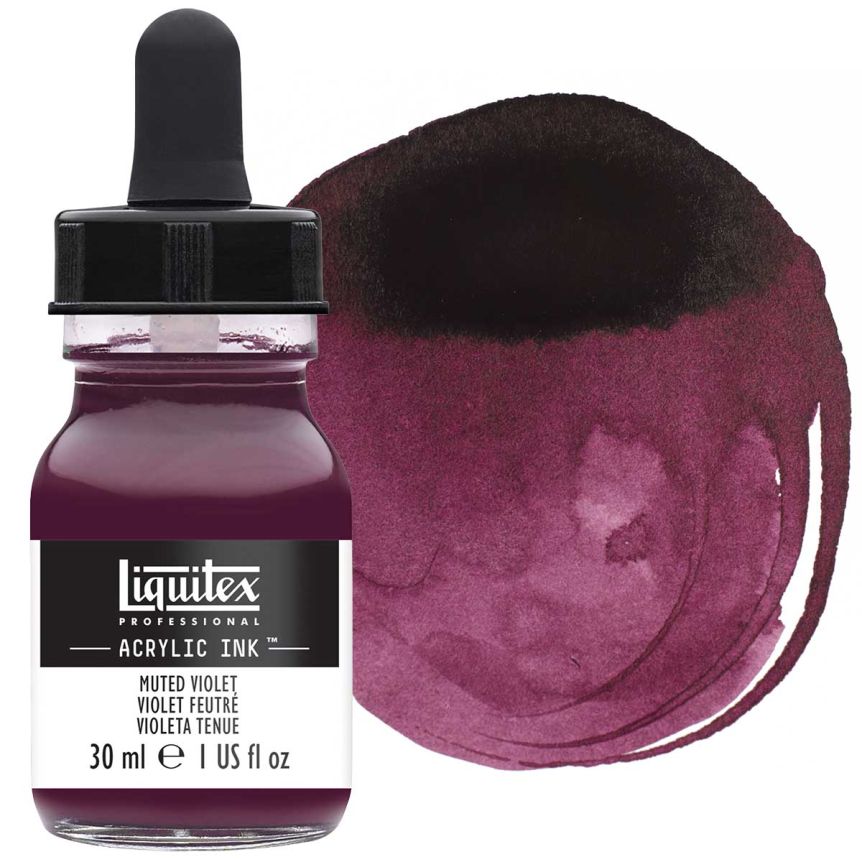 Liquitex Acrylic Ink - Muted Violet, 30ml Bottle