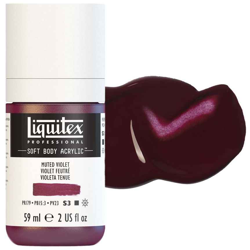 Liquitex Professional Soft Body Acrylic - Muted Violet, 2oz Bottle