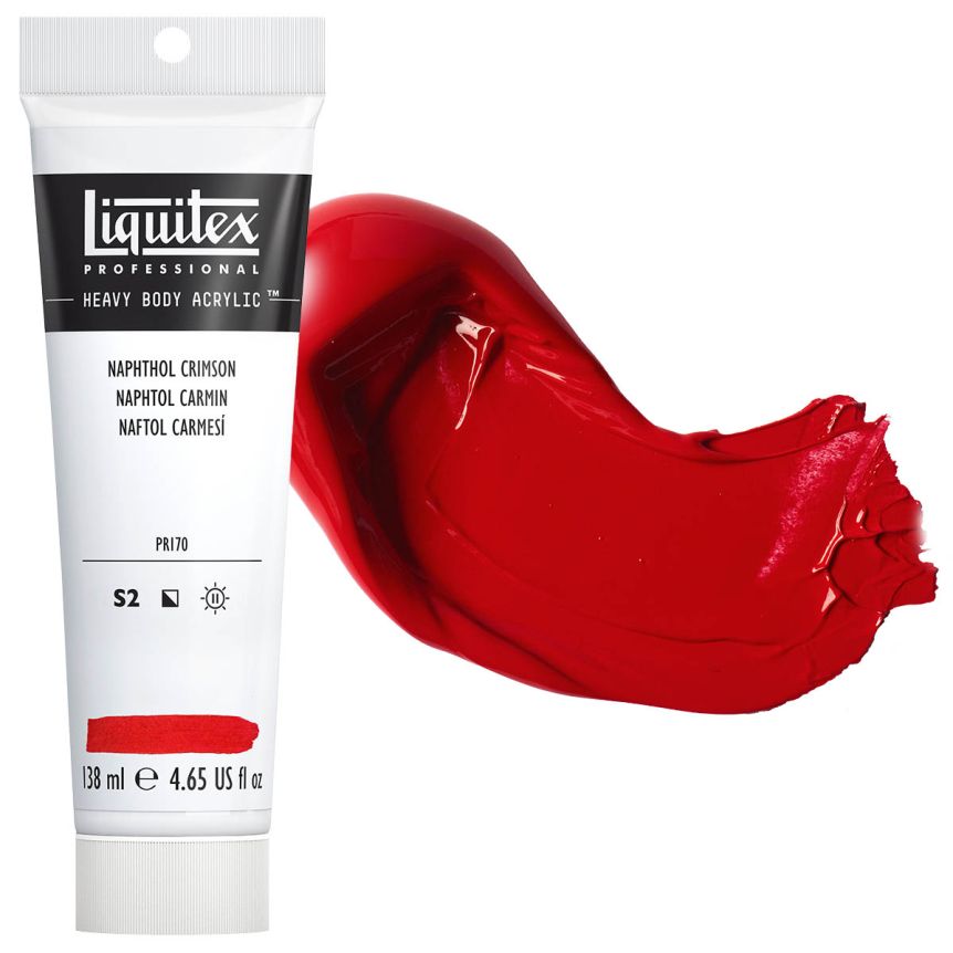 Liquitex Heavy Body Acrylic - Naphthol Crimson, 4.65oz Tube