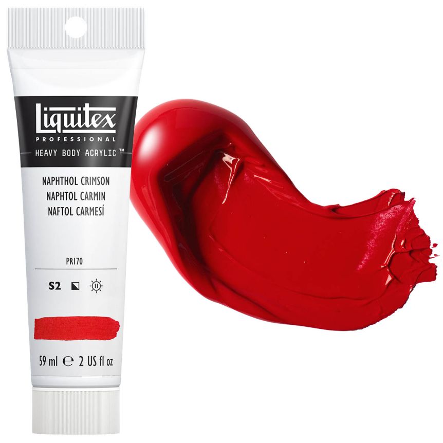 Liquitex Heavy Body Acrylic - Naphthol Crimson, 2oz Tube