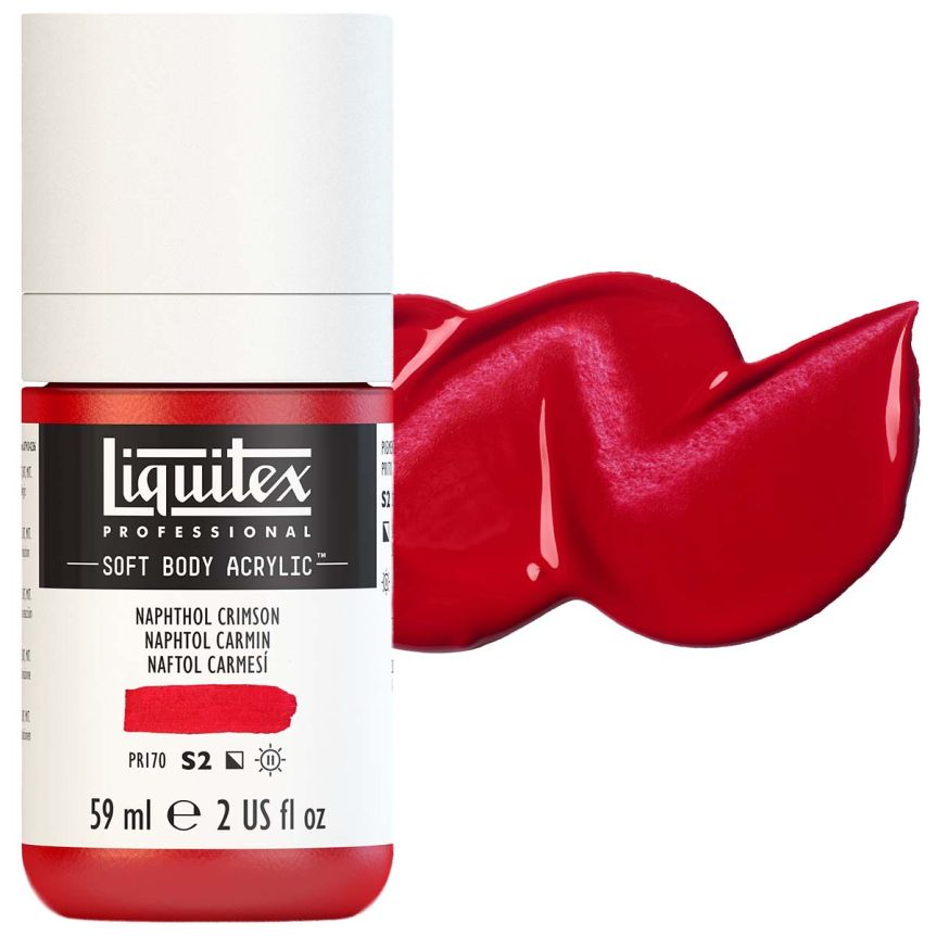 Liquitex Professional Soft Body Acrylic - Naphthol Crimson, 2oz Bottle