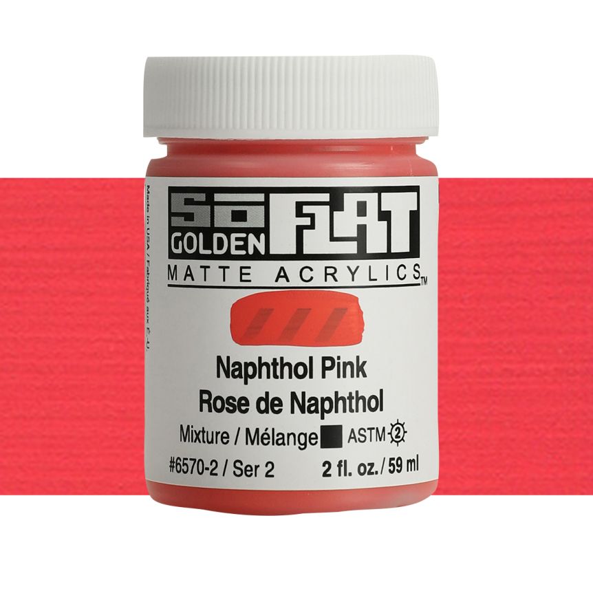 Golden SoFlat Matte Acrylic 2 oz Naphthol Pink