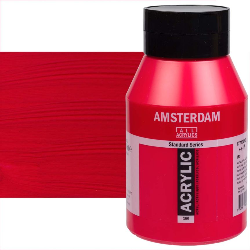 Amsterdam Standard Series Acrylic Paint - Naphthol Red Deep, 1 Liter Jar