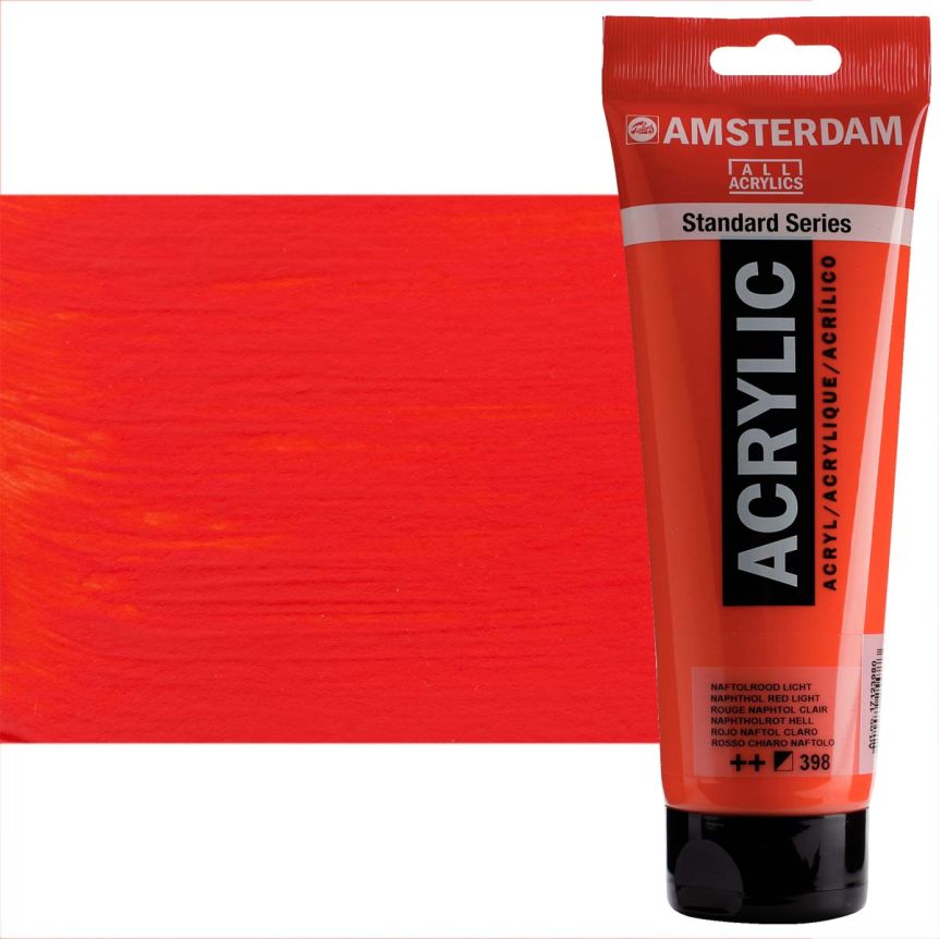 Amsterdam Standard Series Acrylic Paint - Naphthol Red Light, 250ml Tube