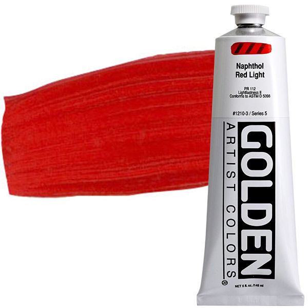 GOLDEN Heavy Body Acrylic 5 oz Tube - Naphthol Red Light