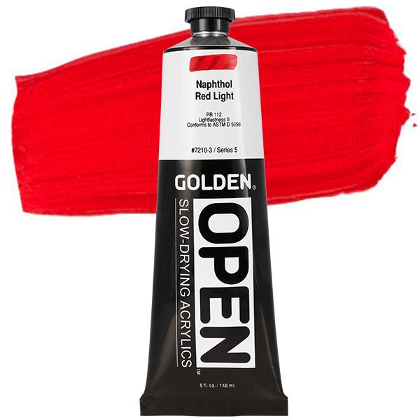 GOLDEN Open Acrylic Paints Naphthol Red Light 5 oz