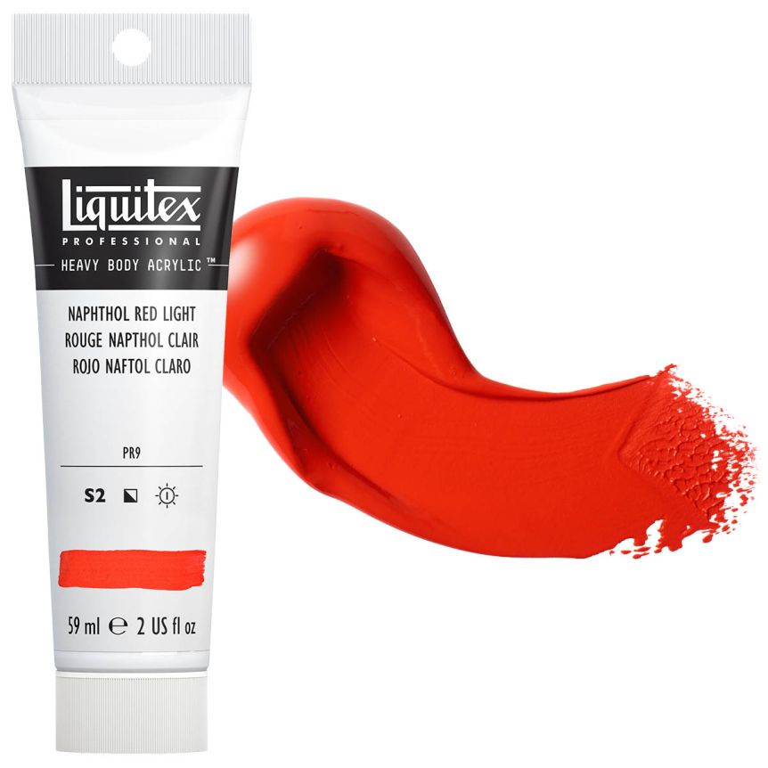 Liquitex Heavy Body Acrylic - Naphthol Red Light, 2oz Tube