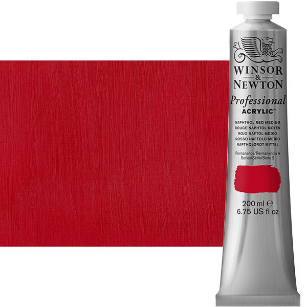 Winsor & Newton Professional Acrylic Naphthol Red Medium  200 ml