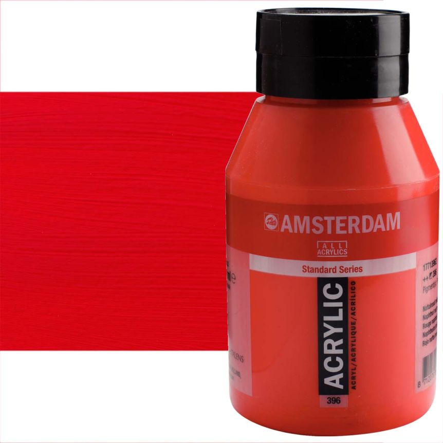 Amsterdam Standard Series Acrylic Paint - Naphthol Red Medium, 1 Liter Jar
