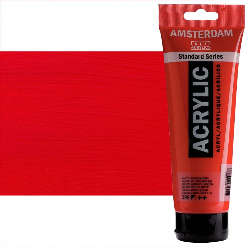 Amsterdam Standard Series Acrylic Paint - Naphthol Red Medium, 250ml Tube