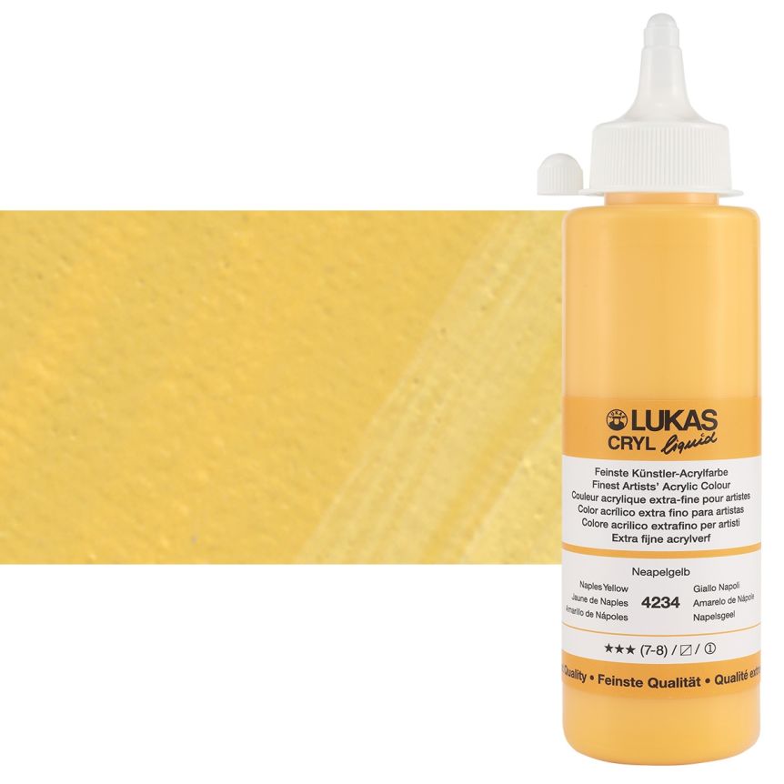 Cryl Liquid Acrylics Naples Yellow 250ml