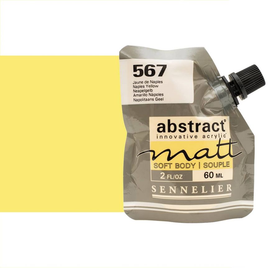 Sennelier Abstract Matt Soft Body Acrylic - Naples Yellow, 60ml