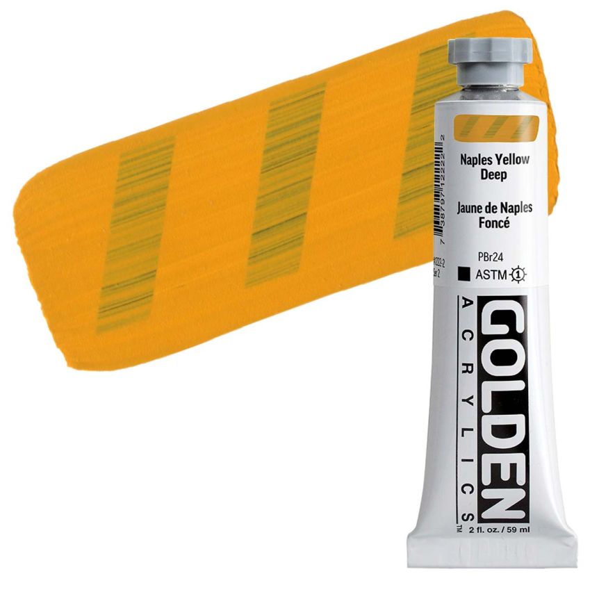 Golden Heavy Body Acrylic - Naples Yellow Deep, 2 oz Tube