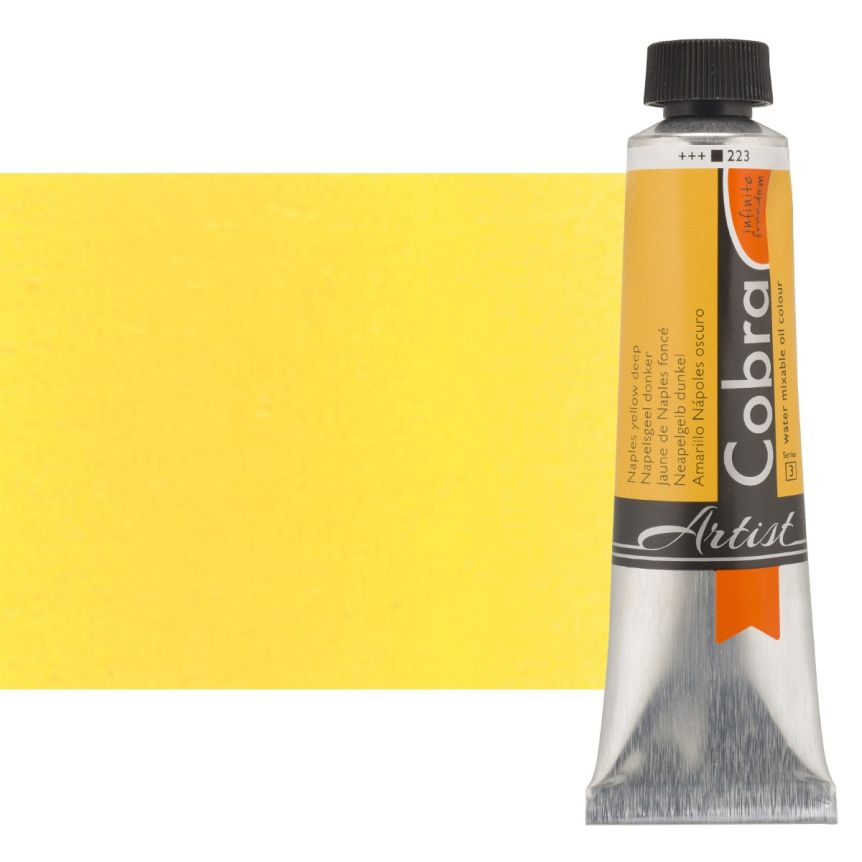 Cobra Water-Mixable Oil Color 40ml Tube - Naples Yellow Deep