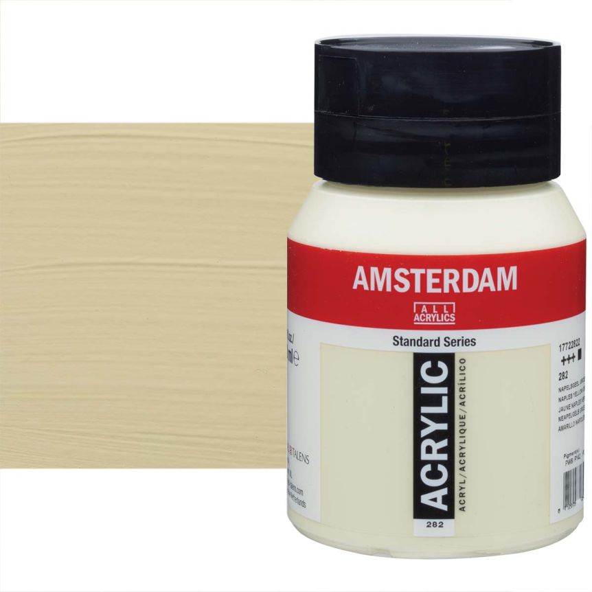 Amsterdam Standard Series Acrylic Paint - Naples Yellow Green, 500ml Jar