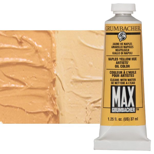 MAX Water-Mixable Oil Color 37 ml Tube - Naples Yellow Hue