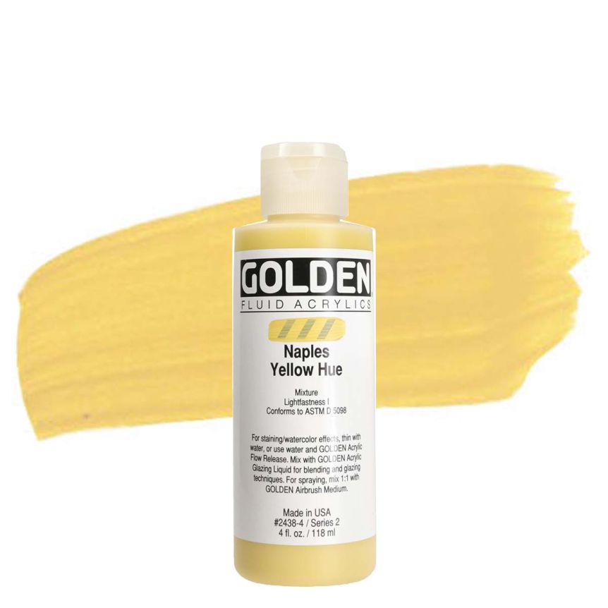 GOLDEN Fluid Acrylics Naples Yellow Hue, 4oz