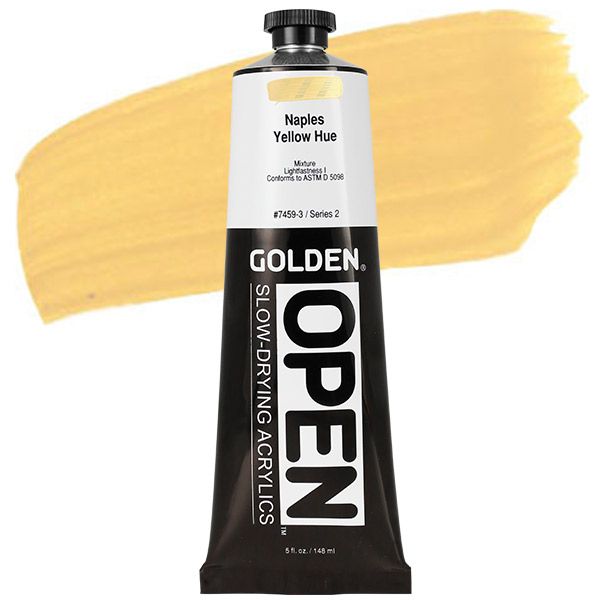 GOLDEN Open Acrylic Paints Naples Yellow Hue 5 oz