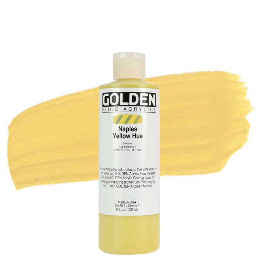 GOLDEN Fluid Acrylics Naples Yellow Hue, 8oz