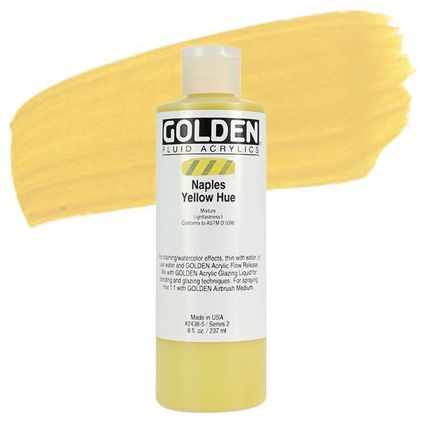 GOLDEN Fluid Acrylics Naples Yellow Hue 8 oz
