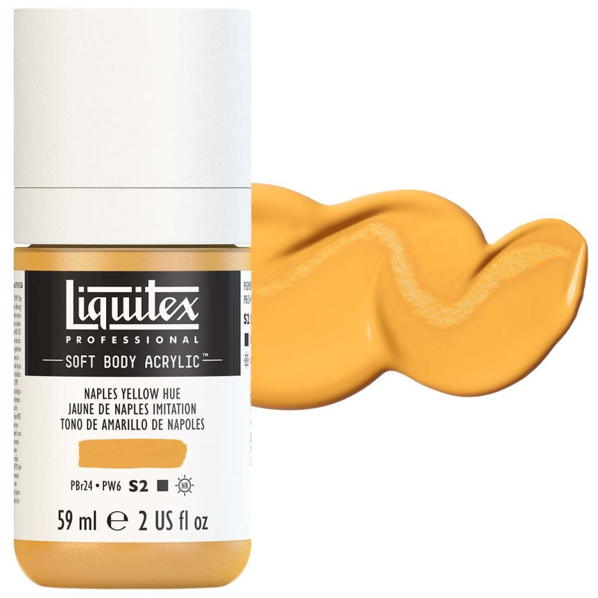 Liquitex Professional Soft Body Acrylic - Naples Yellow Hue, 2oz Bottle