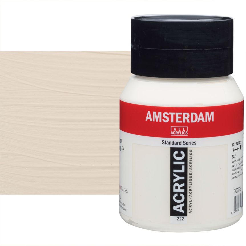 Amsterdam Standard Series Acrylic Paint - Naples Yellow Light, 500ml Jar
