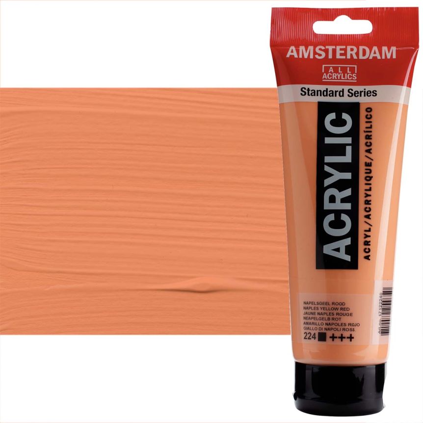 Amsterdam Standard Series Acrylic Paint - Naples Yellow Red, 250ml Tube