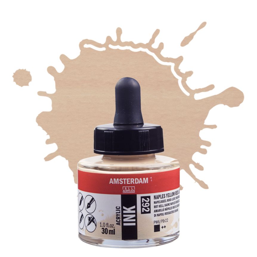 Amsterdam Acrylic Ink - Naples Yellow Red Light, 30ml
