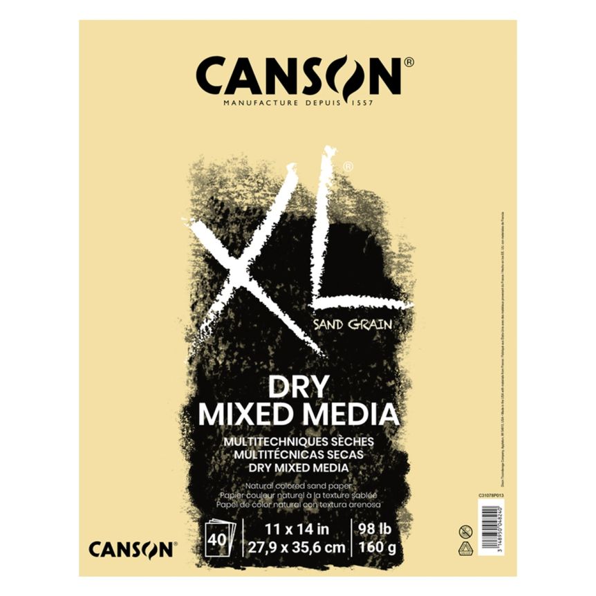 Canson XL Sand Grain Pad Natural 40 Sheets 11" x 14"