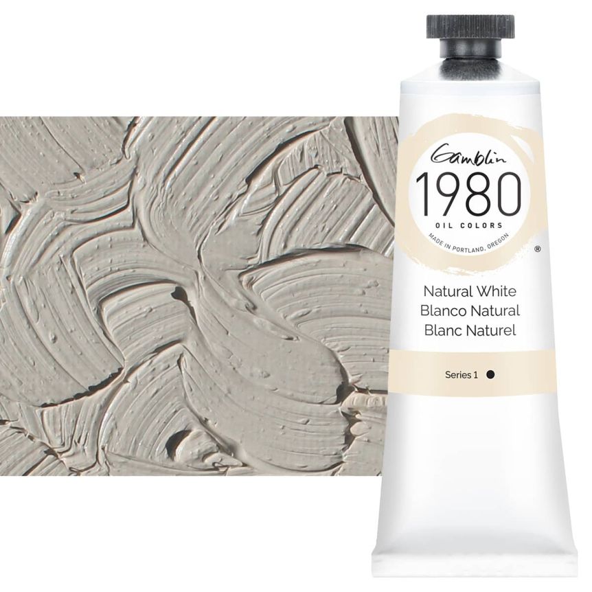 Gamblin 1980 Oil Colors - Natural White, 37ml Tube