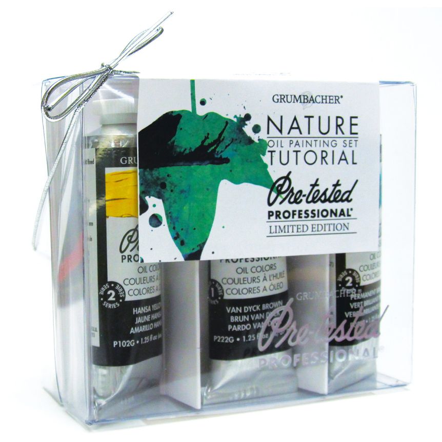 Grumbacher Pre-Tested Oil Limited Edition Tutorial Set, Colors of Nature