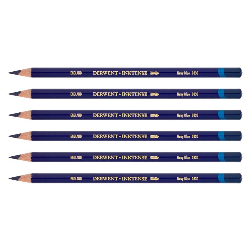 Derwent Inktense Pencil - Navy Blue (Box of 6)
