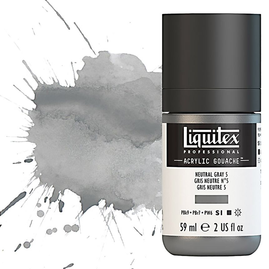 Liquitex Professional Acrylic Gouache 2oz Neutral Grey 5