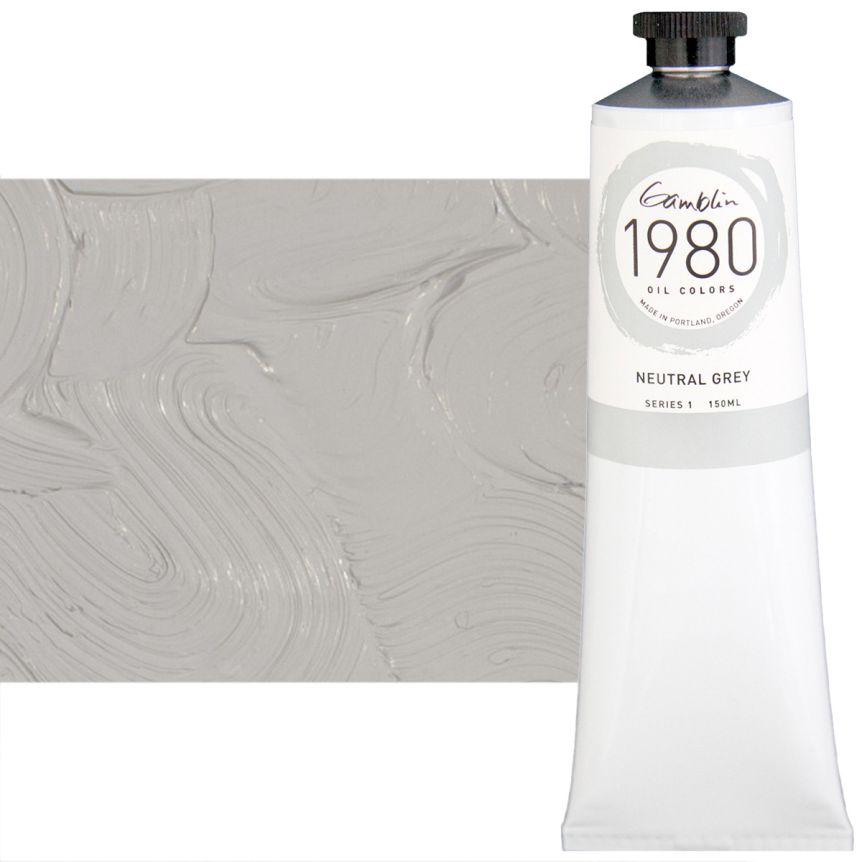 Gamblin 1980 Oil Colors - Neutral Grey, 150ml Tube