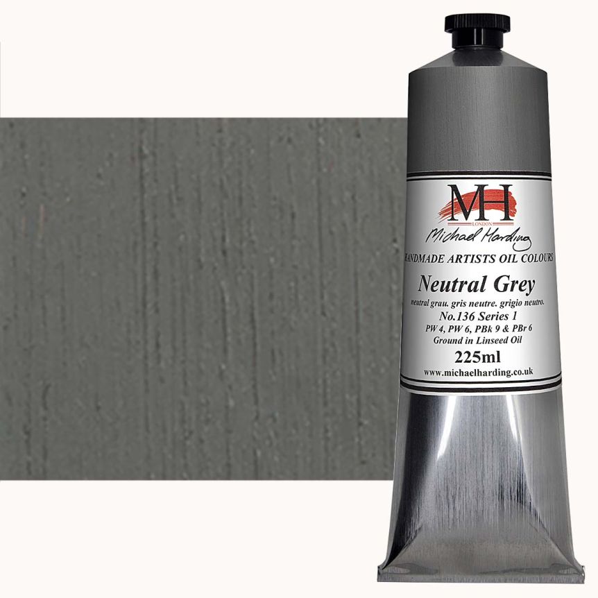 Michael Harding Oil Color - Neutral Grey, 225ml Tube