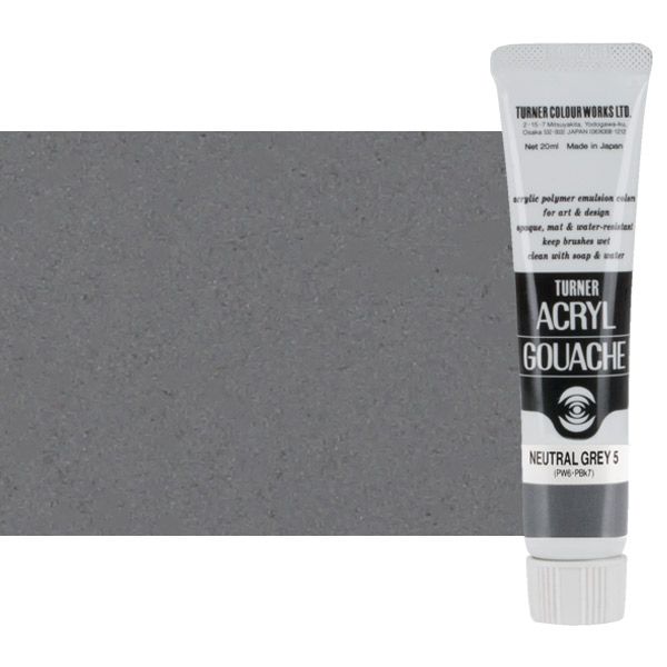 Turner Artist Acryl Gouache - Neutral Grey No.5, 20ml