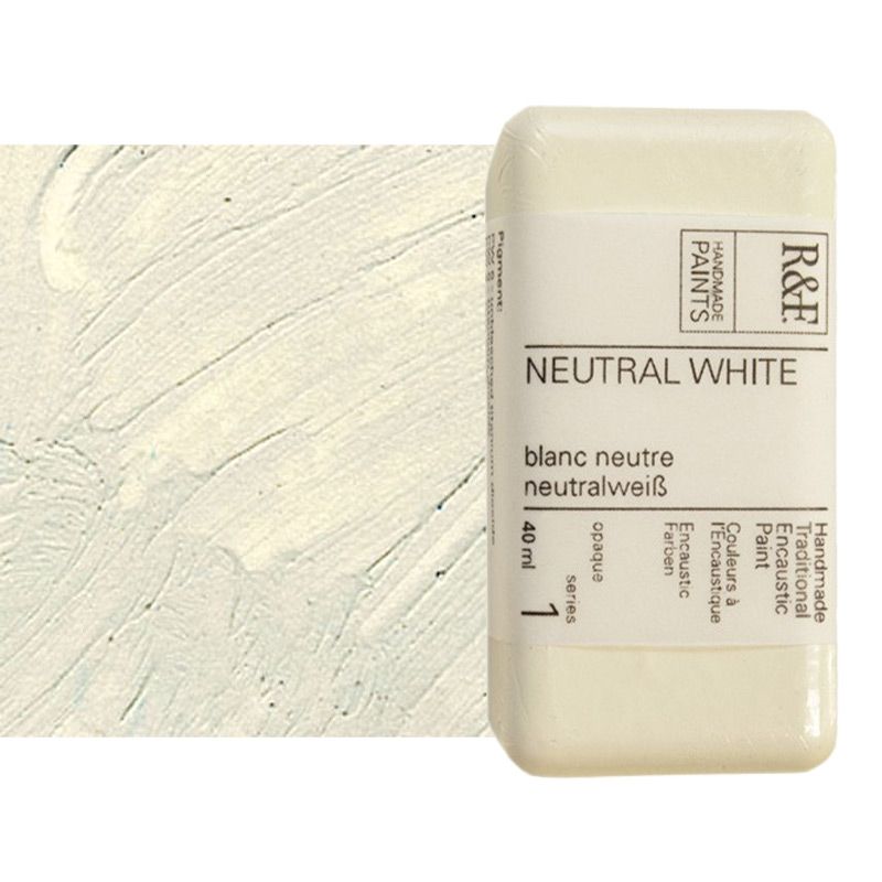 R&F Encaustic Handmade Paint 40 ml Block - Neutral White