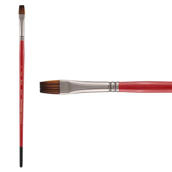 Staccato MPM-B Long Handle Synthetic Artist Brush, Bright #6 