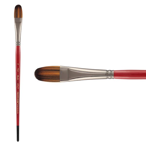 Staccato MPM-FT Long Handle Synthetic Brush - Filbert sz. 10