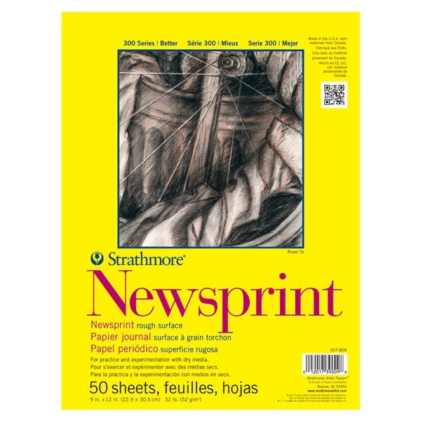 Strathmore Rough Newsprint Paper Pad 18X24 - 50 Sheets 956 Shop Smarter  to Save More