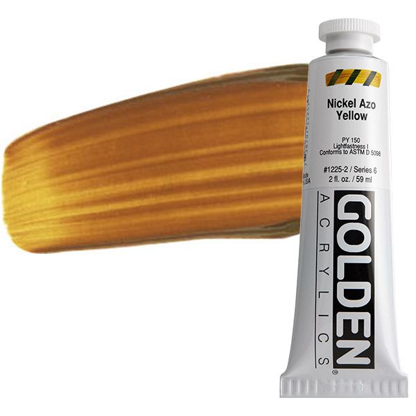 GOLDEN Heavy Body Acrylic 2 oz Tube - Nickel Azo Yellow