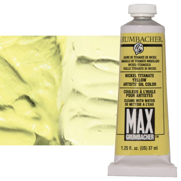 MAX Water-Mixable Oil Color 37 ml Tube - Nickel Titan Yellow